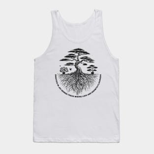 ROOTED IN JOY: Nurturing Love and Growth Like a Bonsai Tank Top